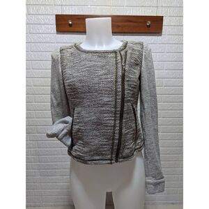Hinge asymmetrical jacket size XS in taupe/brown and gray